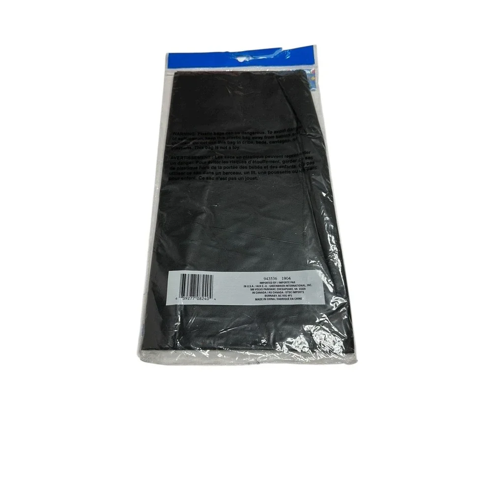 party plastic table cover rectangle 54x108 inches black